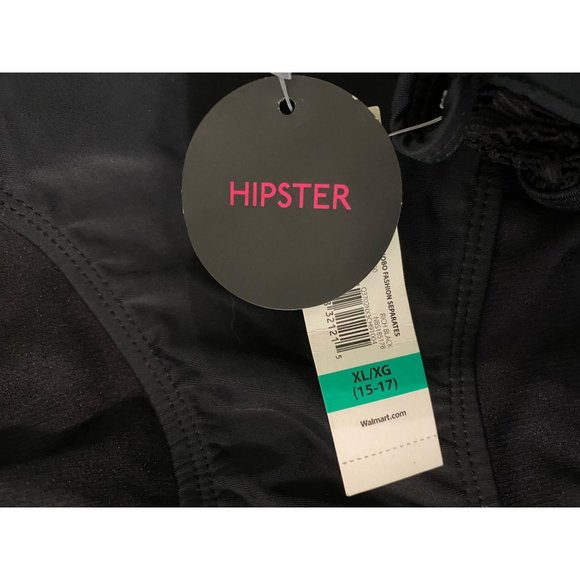 Black Lace Hipster Bikini Swim Bottoms Sz XL - Picture 3 of 5